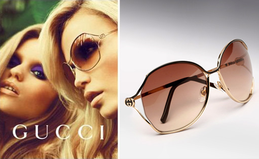  We love The New Gucci 2846/S! This large metal frame with laser cutouts and 