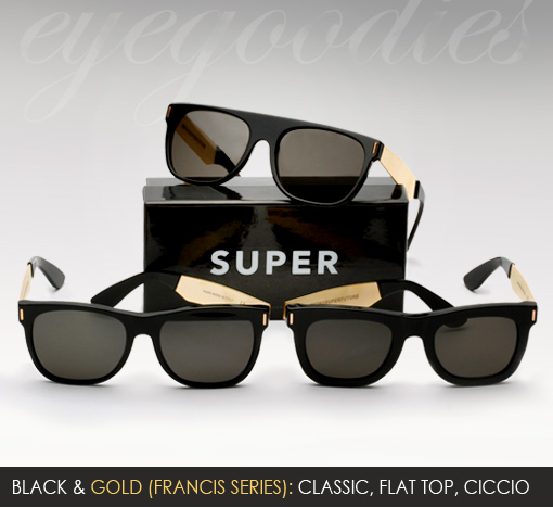 super black gold sunglasses