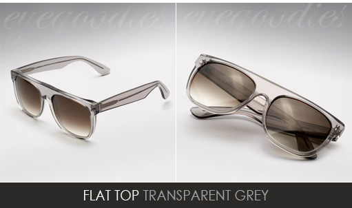 super flat top grey sunglasses