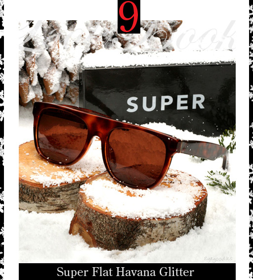 9. Super Flat Havana Glitter Sunglasses