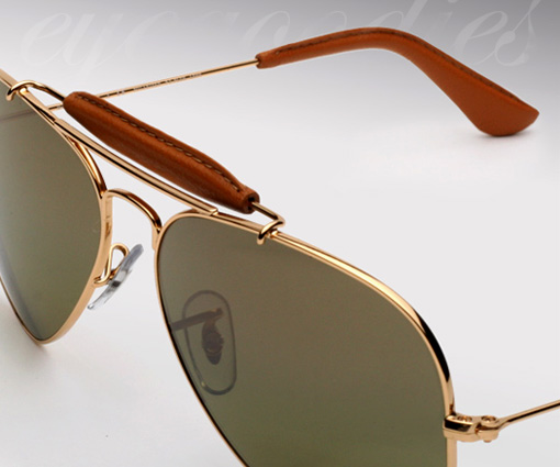 leather ray ban aviators