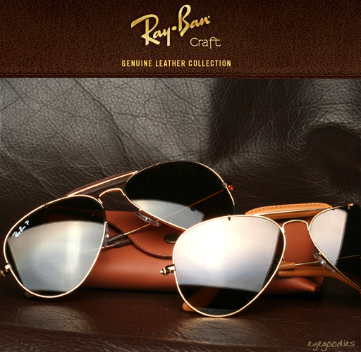 ray ban leather