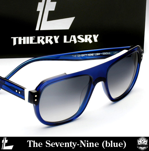 Shop Thierry Lasry The Seventy-Nine Sunglasses (blue)