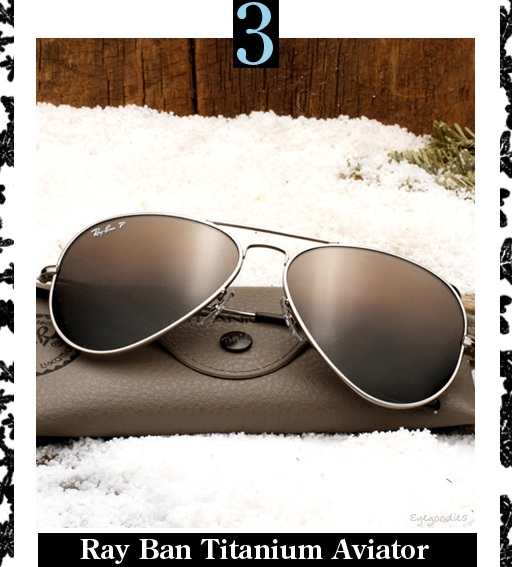 3. Ray Ban Titanium Aviator Sunglasses