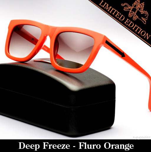 Karen Walker Deep Freeze - Fluro Orange Sunglasses Limited Edition