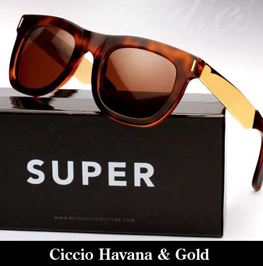 Super Ciccio Havana & Gold Francis Sunglasses