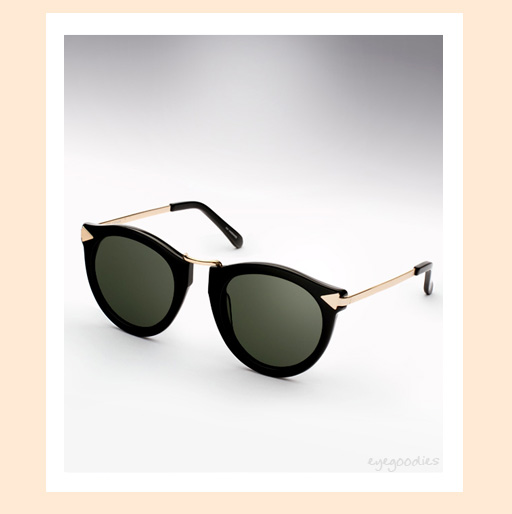 karen walker harvest sunglasses - black & Gold