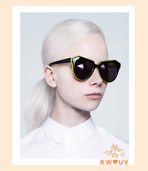 karen walker number one sunglasses - black & yellow