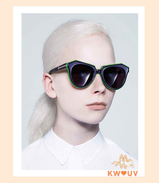 karen walker number one sunglasses - purple & green