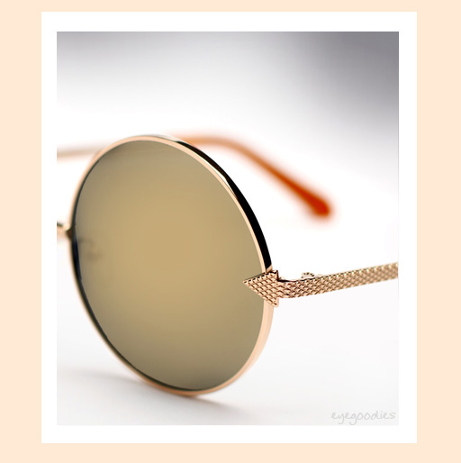 Karen Walker Von Trapp Sunglasses in gold with gold mirror lenses