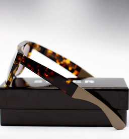 Super Flat Top Laca Sunglasses - Burnt Havana