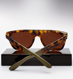 Super Flat Top Laca Sunglasses - Spotted Havana