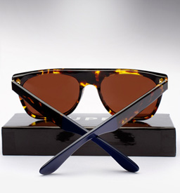 Super Flat Top Laca Sunglasses - Yellow Tortoise