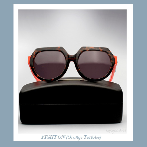 Karen Walker Fight On sunglasses - Orange Tortoise