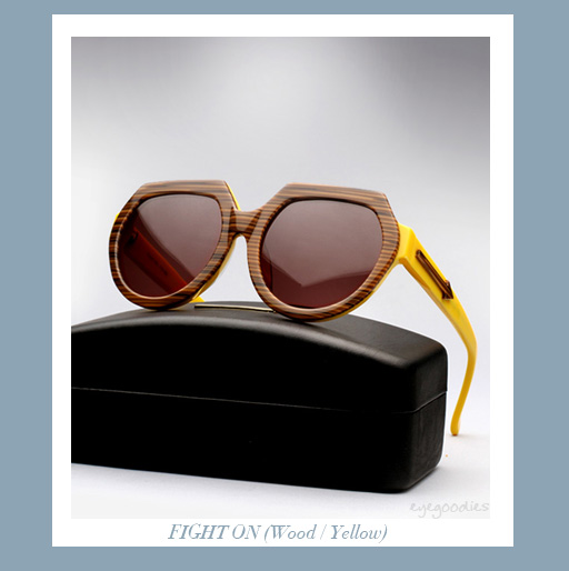 Karen Walker Fight On sunglasses - Wood/Yellow