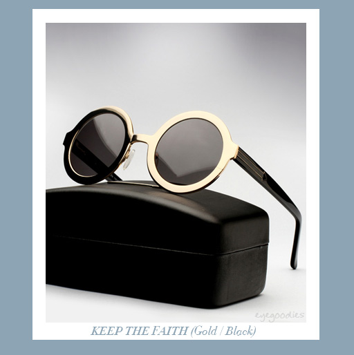 karen walker Keep The Faith sunglasses -Gold/Black