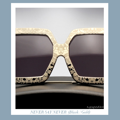 Karen Walker Never Say Never sunglasses -Gold/Black