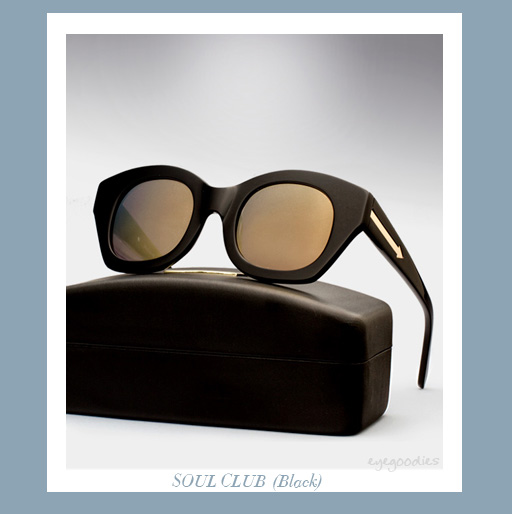 karen walker soul club sunglasses - black