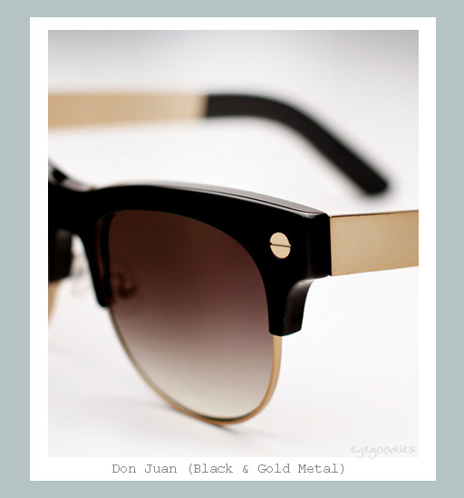 Ellery Don Juan Sunglasses - Black & Gold Metal