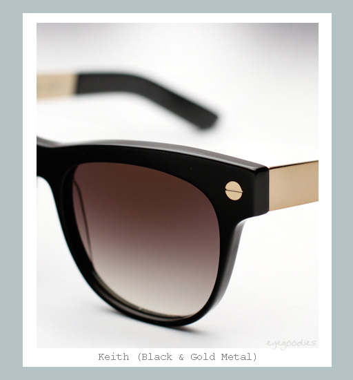 Ellery Keith Sunglasses - Black & Gold Metal