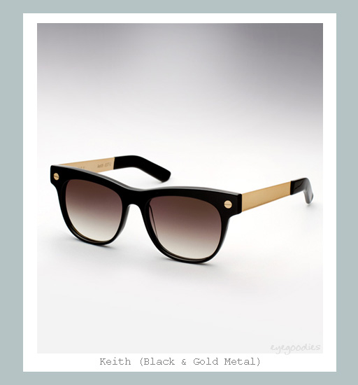 Ellery Keith Sunglasses - Black & Gold Metal