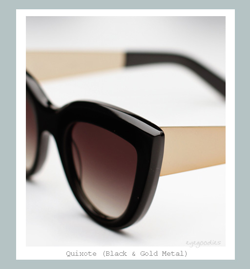 Ellery Quixote Sunglasses - Black & Gold Metal