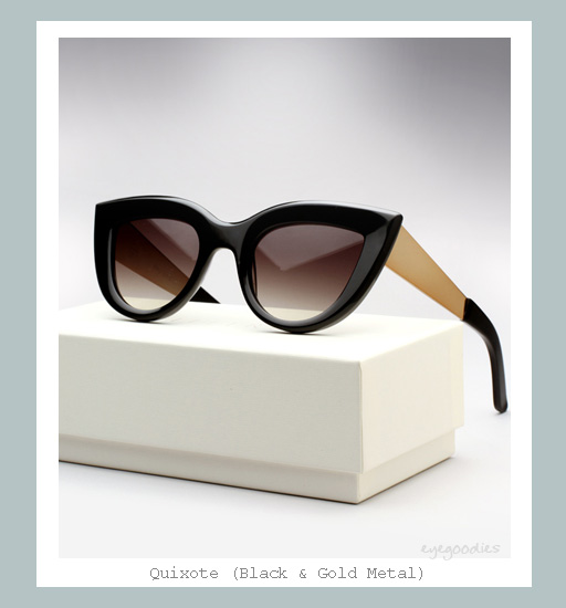 Ellery Quixote Sunglasses - Black & Gold Metal