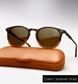 Garrett Leight Kinney sunglasses - Dark Caramel Gradient