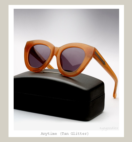 Karen Walker Anytime Sunglasses - Tan Glitter