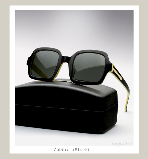 Karen Walker Cabbie Sunglasses - Black