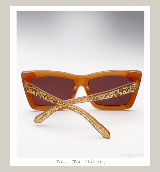 Karen Walker Taxi Sunglasses - Tan Glitter