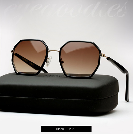 Graz Stray I sunglasses - Black and gold