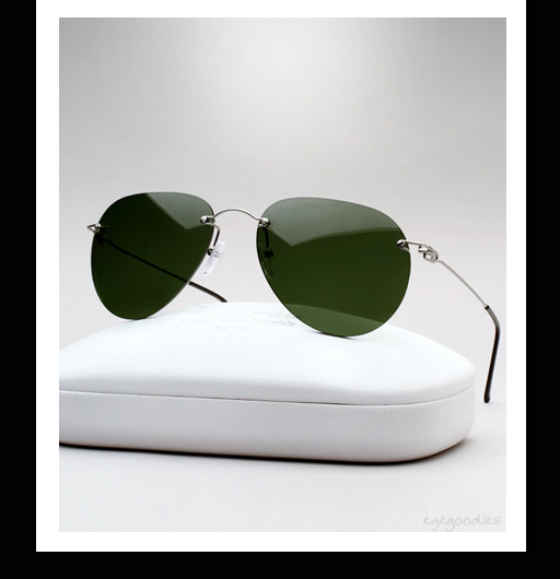 Maison Martin Margiela Rimless Pilot Sunglasses - Green