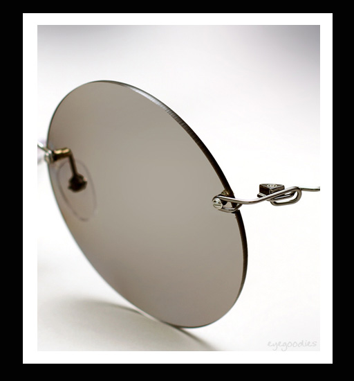 Maison Martin Margiela Rimless Round Sunglasses - Light Grey