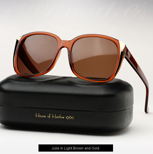 House of Harlow Julie Sunglasses - Light Brown and Gold