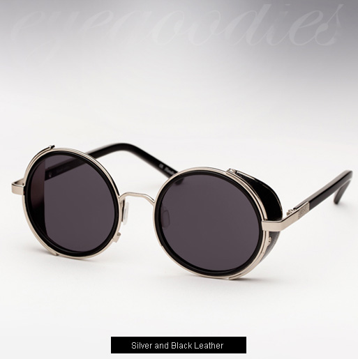 Ksubi Atlas sunglasses - Silver and Black Leather