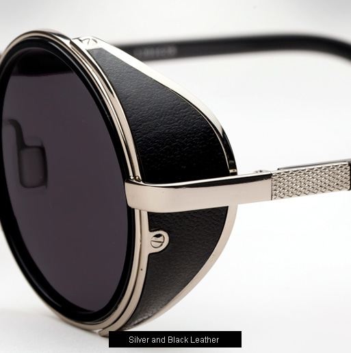 Ksubi Atlas sunglasses - Silver and Black Leather