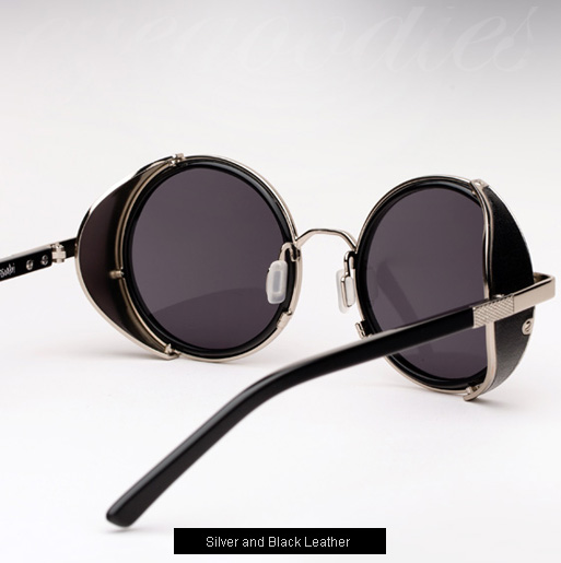 Ksubi Atlas sunglasses - Silver and Black Leather