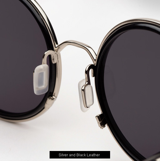 Ksubi Atlas sunglasses - Silver and Black Leather