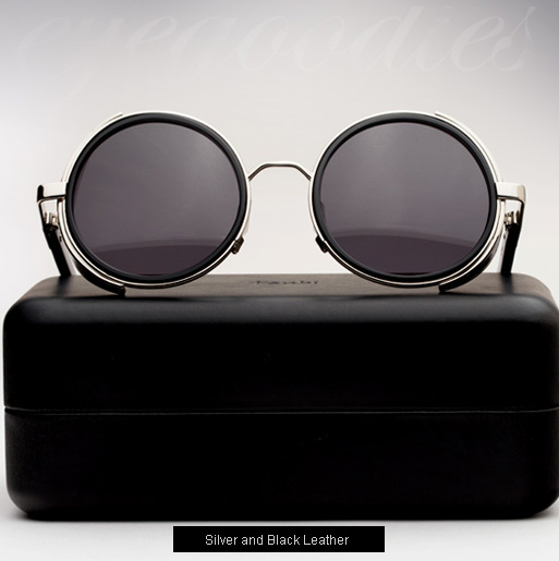 Ksubi Atlas sunglasses - Silver and Black Leather