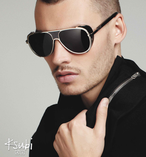 Ksubi Cisco sunglasses - Silver and Black Leather