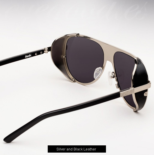 Ksubi Cisco sunglasses - Silver and Black Leather