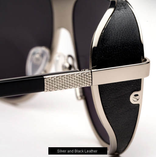 Ksubi Cisco sunglasses - Silver and Black Leather