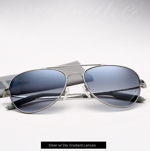 Mosley Tribes Mateo Sunglasses - Silver with Sky gradient lenses