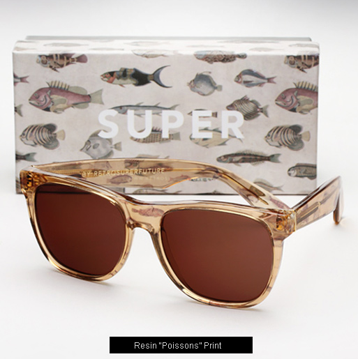 Super Resin poissons print sunglasses