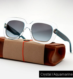 Garrett Leight Amoroso sunglasses - Crystal / Aquamarine