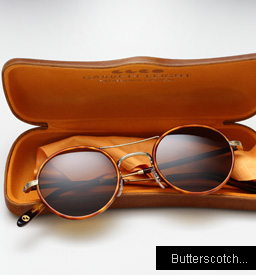 Garrett Leight Harrison sunglasses - Butterscotch / Sapele Tortoise