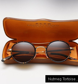 Garrett Leight Harrison sunglasses - Nutmeg Tortoise / Matte Spotted Tortoise