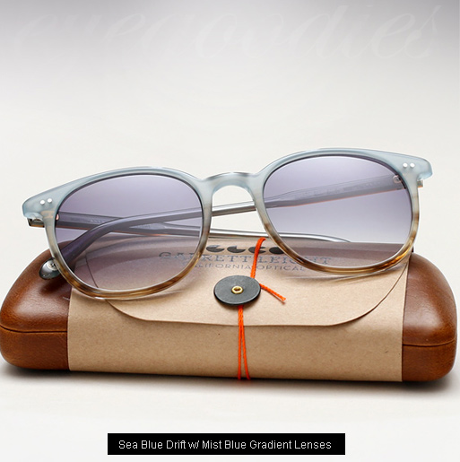 Garrett Leight Rialto Sunglasses - Sea Blue Drift