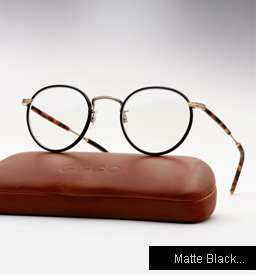 Garrett Leight Wilson eyeglasses - Matte Black / Matte Spotted Tortoise